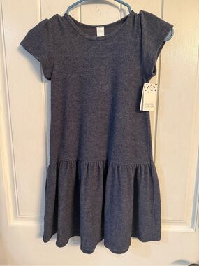 Harper Canyon Girls' Charcoal Short Sleeve Knit Dress